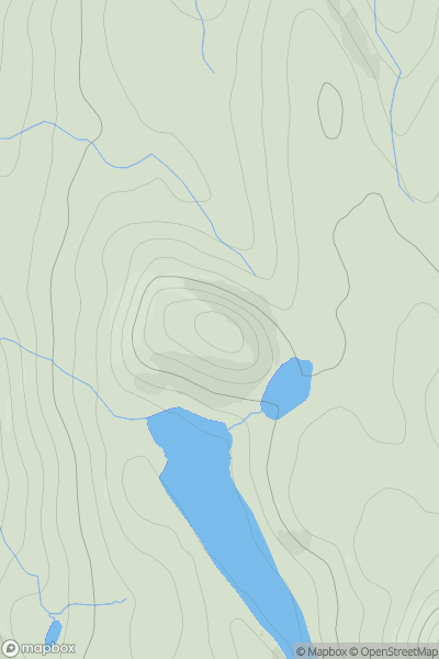 Thumbnail image for Meall Daimh [North Skye and Raasay] showing contour plot for surrounding peak